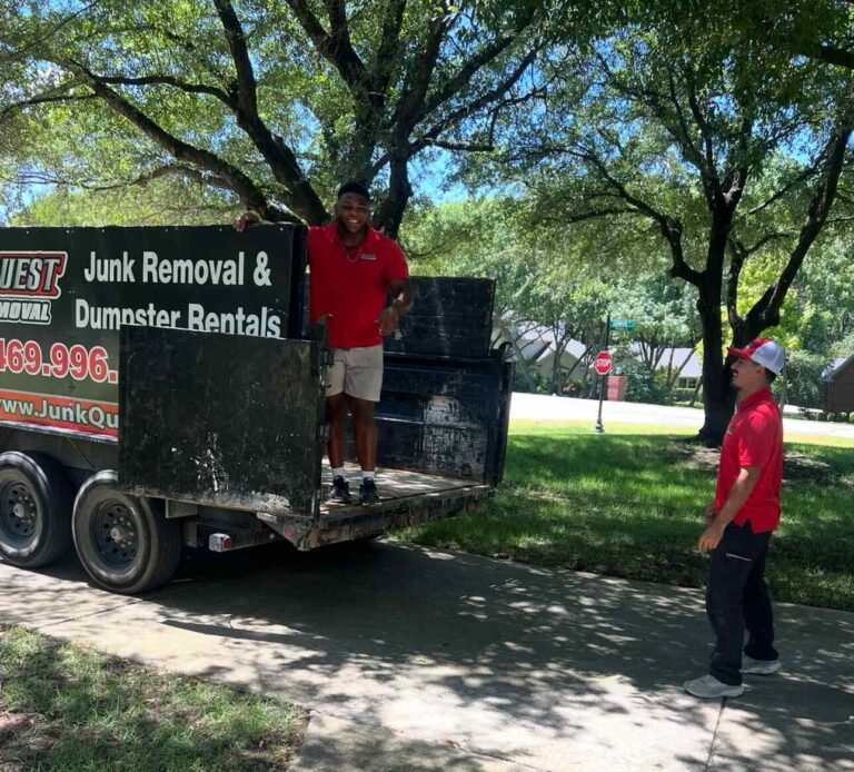 Junk Quest team performing junk removal in Melissa, TX.