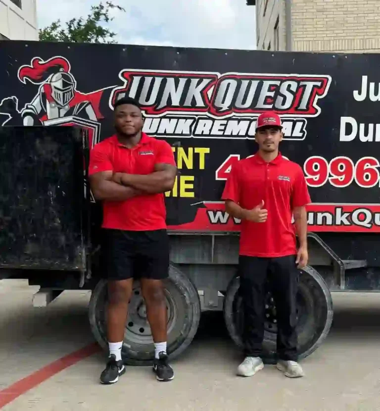 Junk Quest team performing a junk removal and hauling service in Princeton, TX