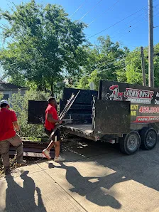 Junk Quest Removal crew loading scrap metal into trailer for local scrap metal pickup near me service in North Dallas