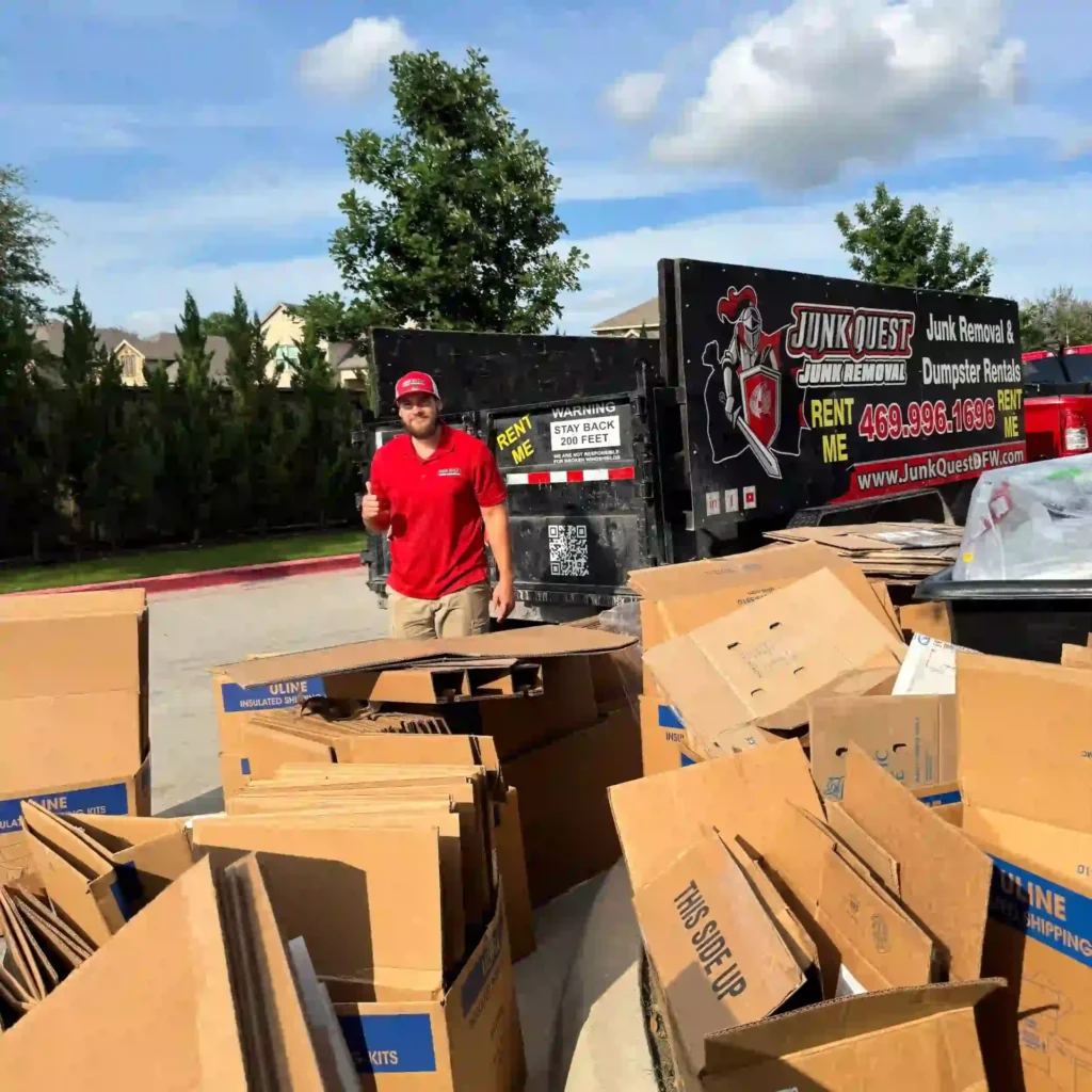 McKinney junk removal trust Junk Quest crew serving 900 customers across North Dallas