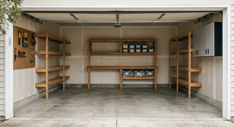 Cleared and organized garage after a Junk Quest garage cleanout in Frisco, TX.