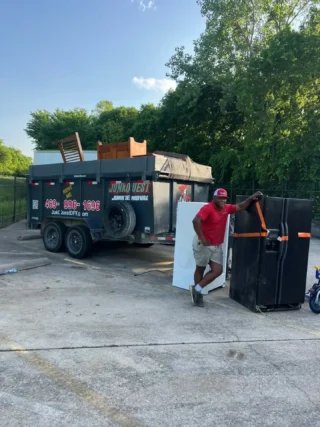 Junk Quest crew ready for a junk removal job in Anna, TX.