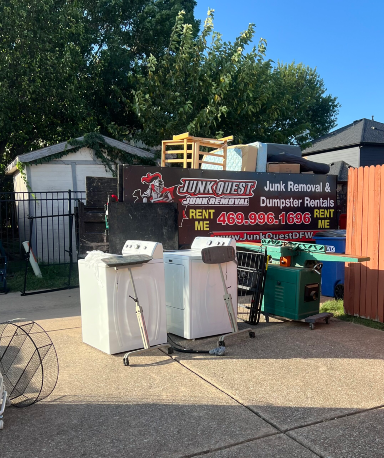 Washer and dryer removed by Junk Quest during an estate cleanout in McKinney, TX
