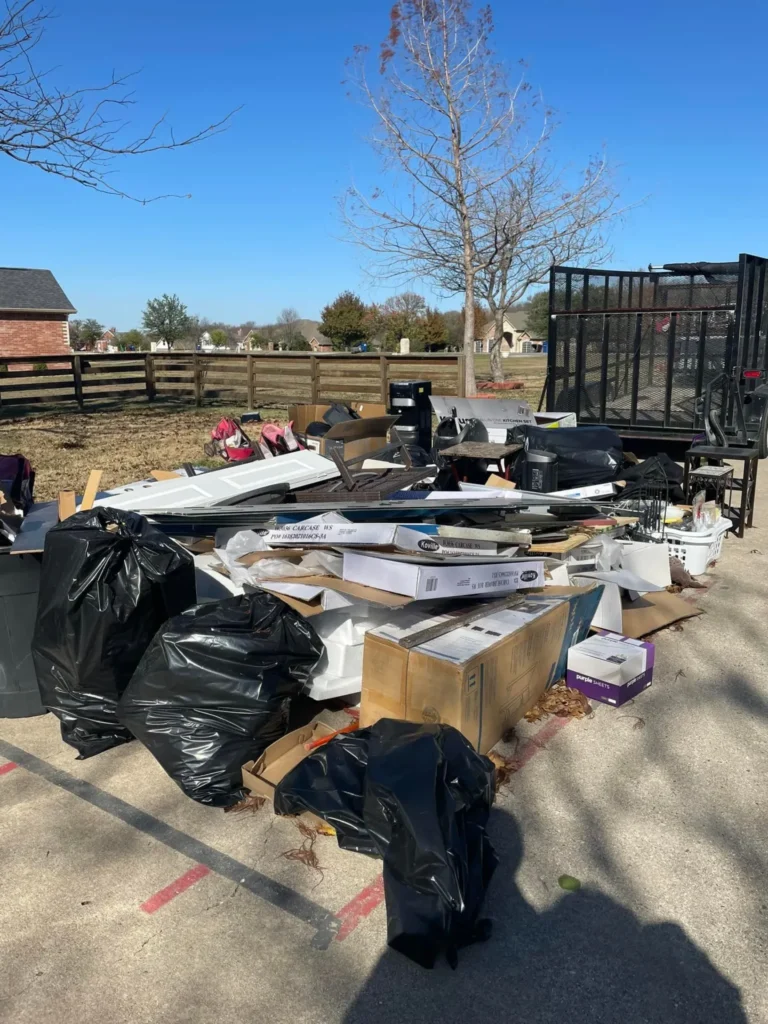 Junk Quest crew completing a house cleanout in North Dallas